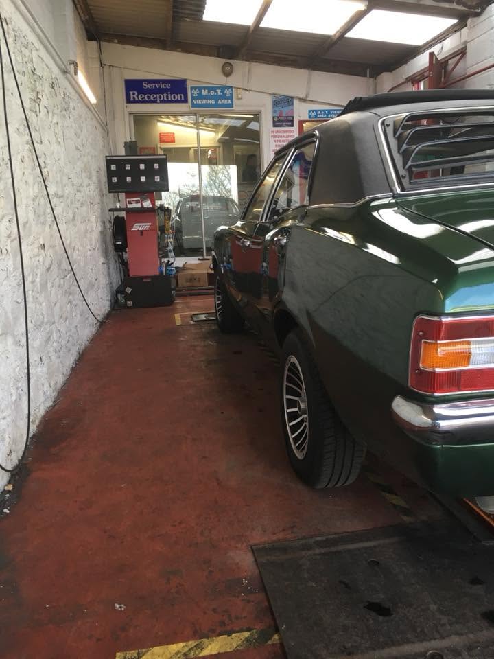 Langdon Motors main garage entrance on School Road